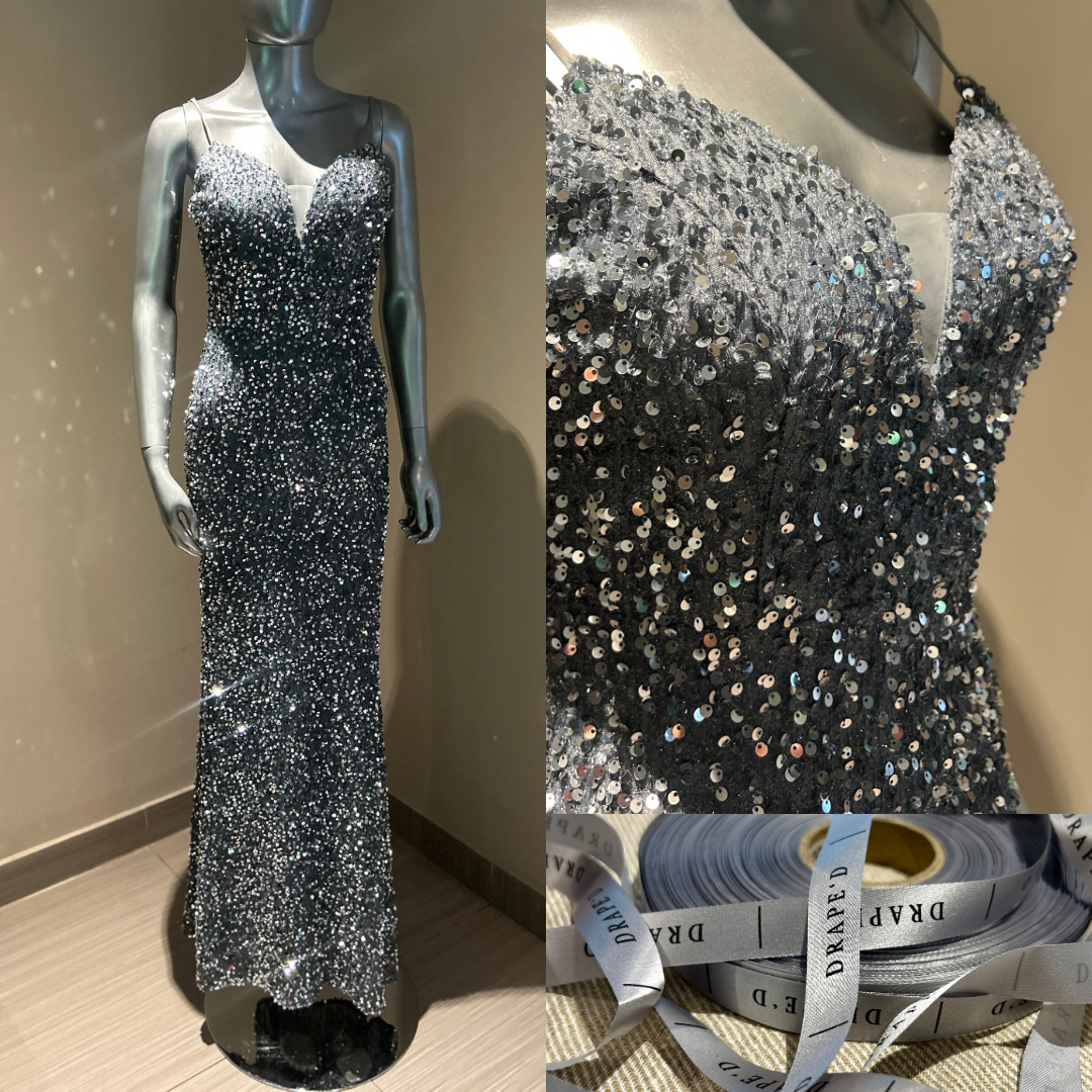 Wren silver dress for hire in Cape Town