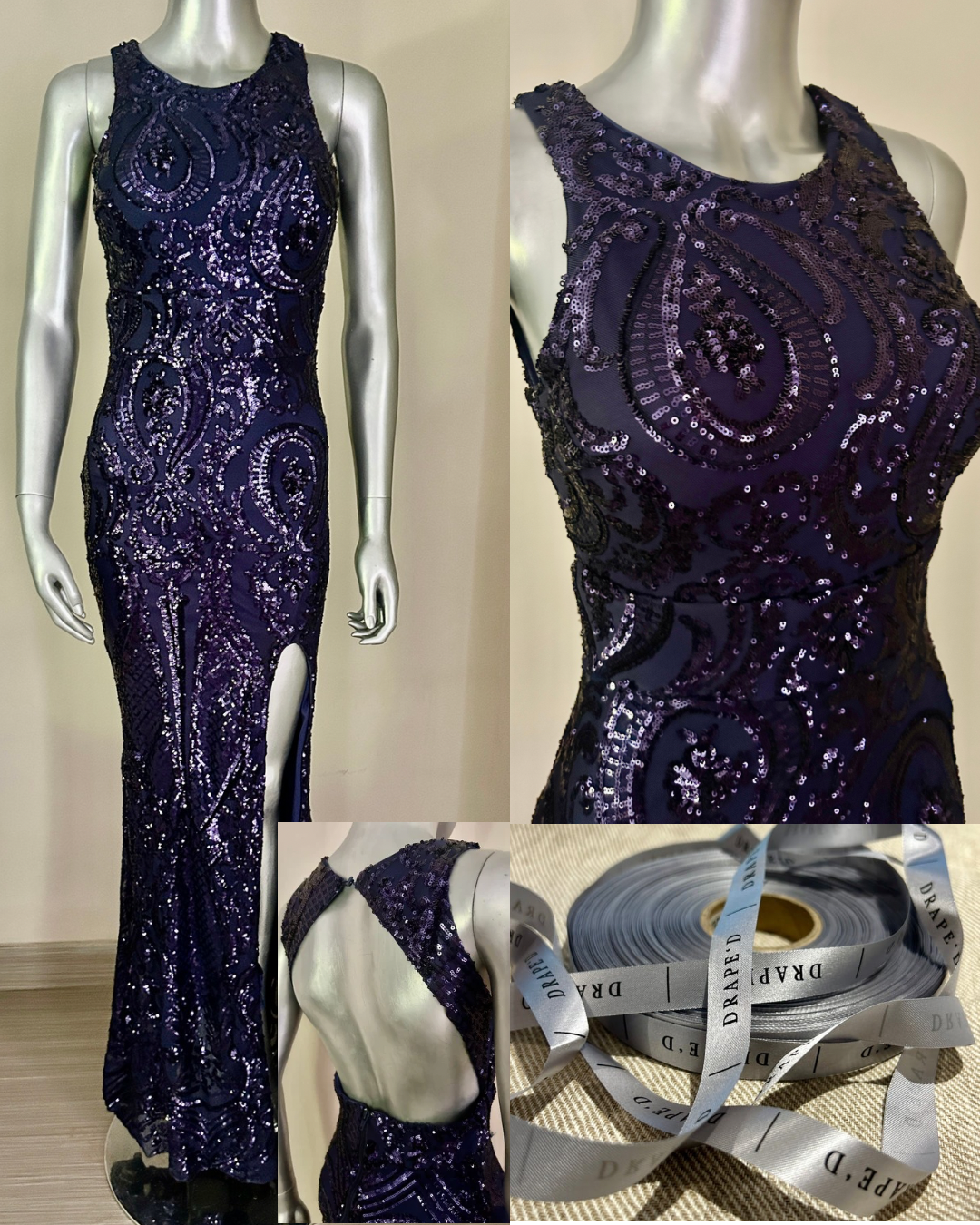 Kaia blue dress for hire in Cape Town