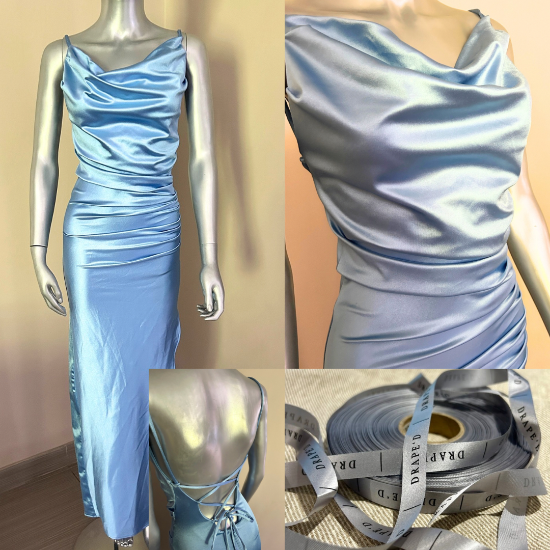 Peta blue dress for hire in Cape Town