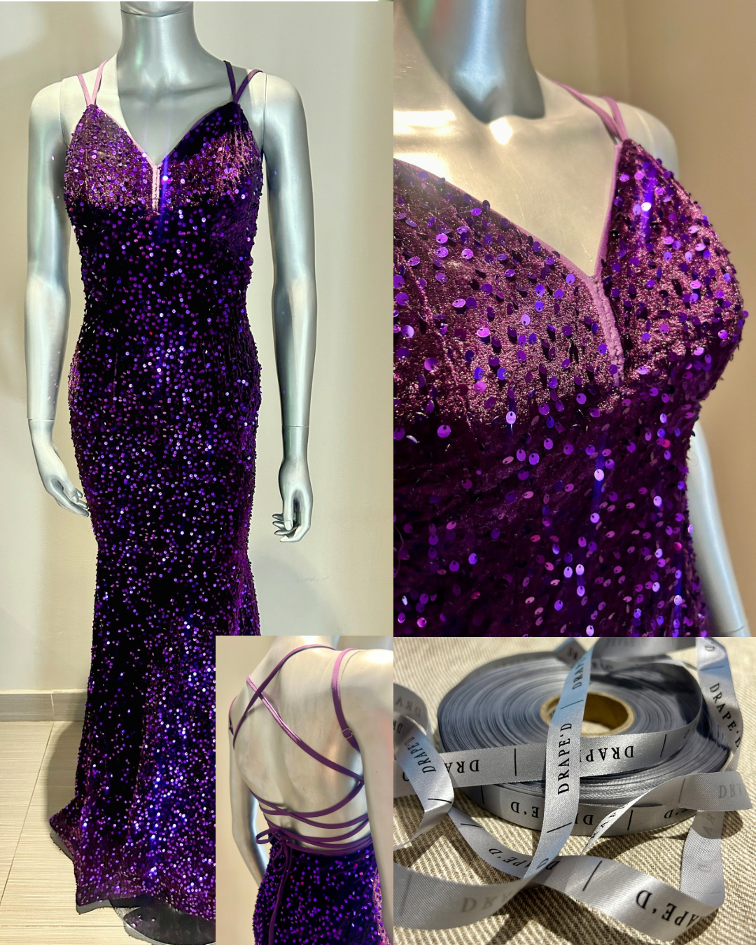 Sutton purple dress for hire in Cape Town