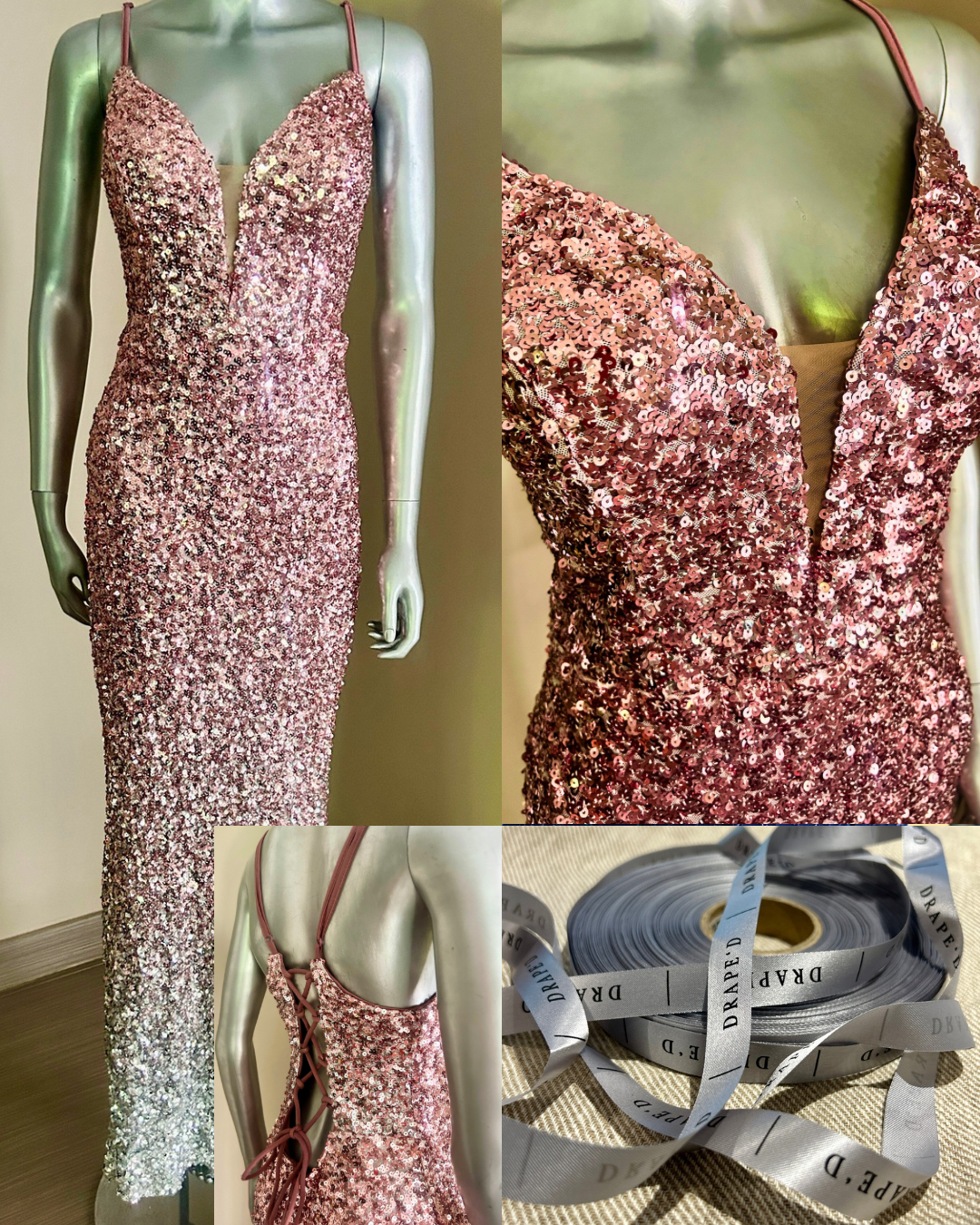 Phoenix pink dress for hire in Cape Town