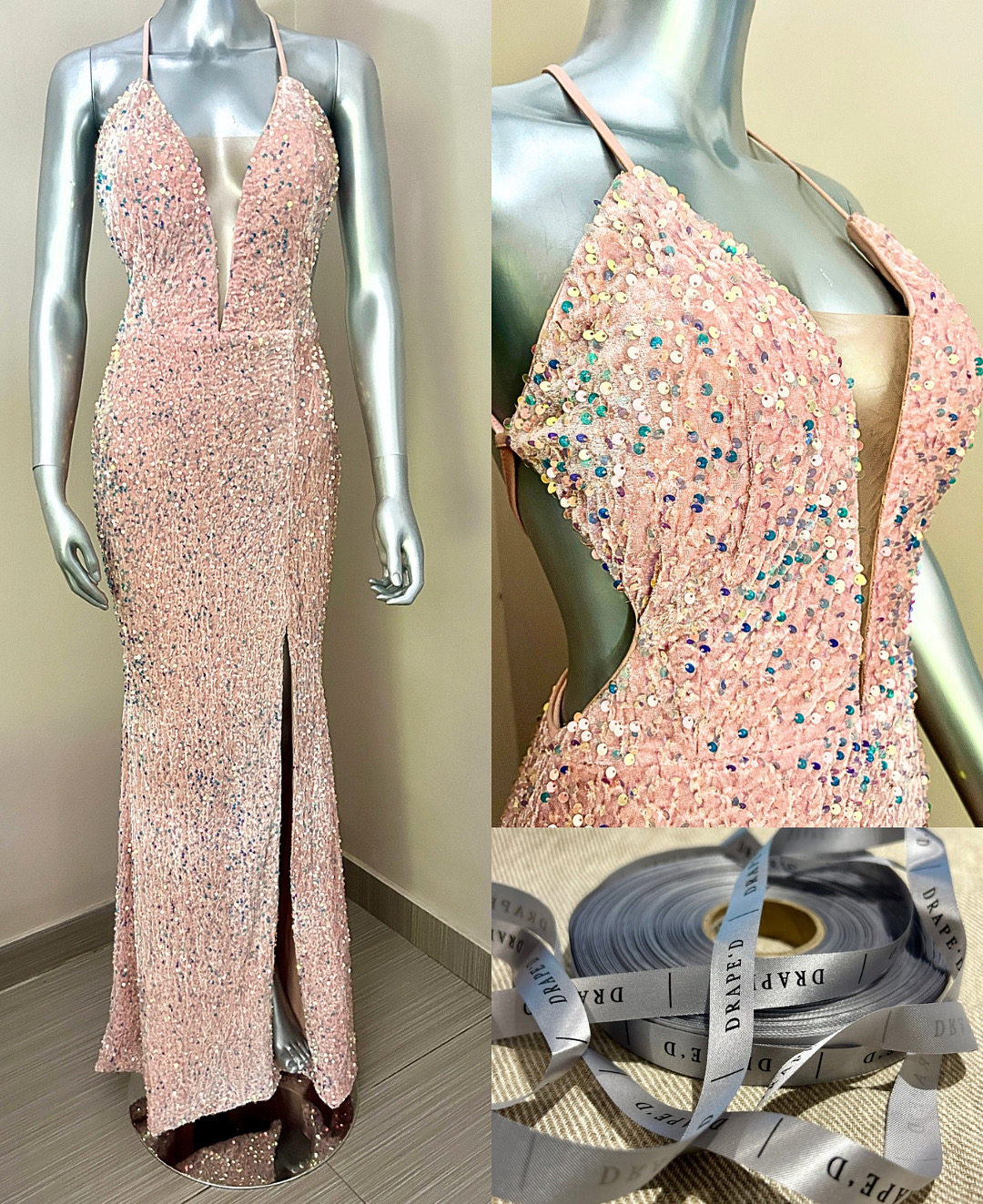 Stevie pink dress for hire in Cape Town