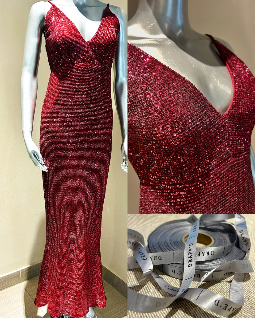Everly red dress for hire in Cape Town