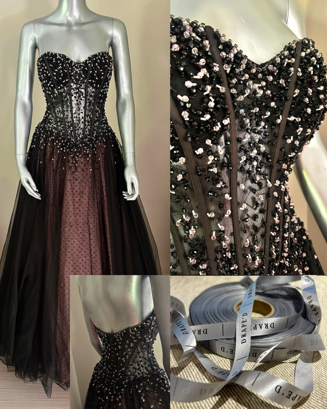 Courtney black dress for hire in Cape Town