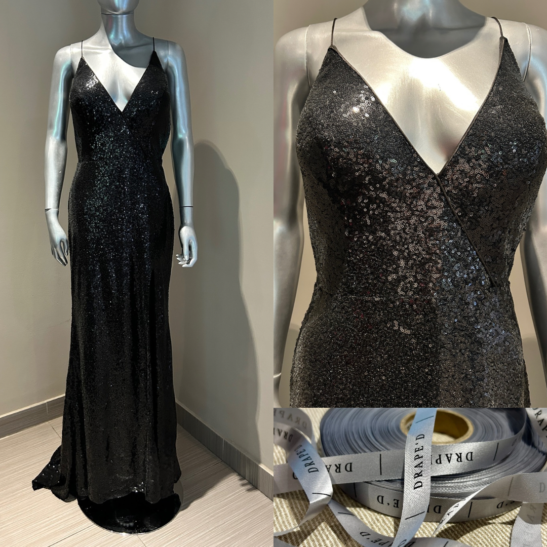 Gia black dress for hire in Cape Town