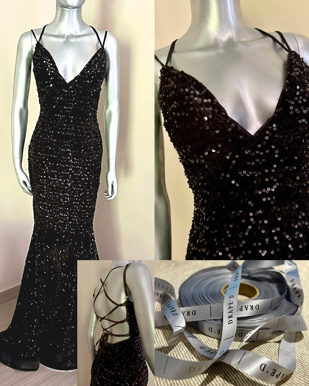 Jacki black dress for hire in Cape Town
